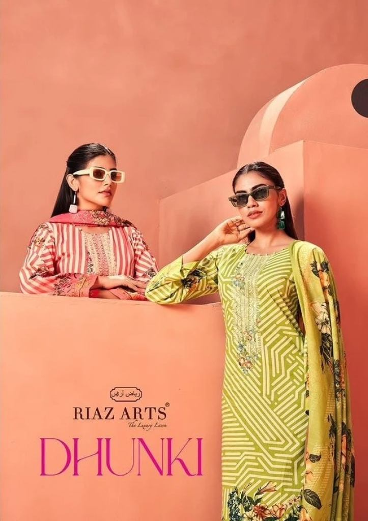 Riaz Arts Dhunki Karachi Dress Material Collection