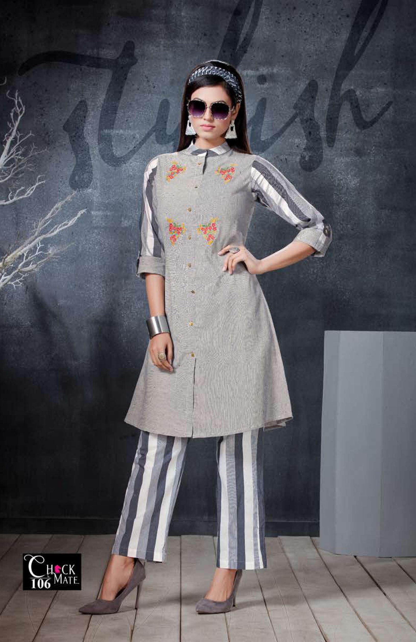 Fly Free present Check Mate Handloom Cotton Kurti With Pant catalogue