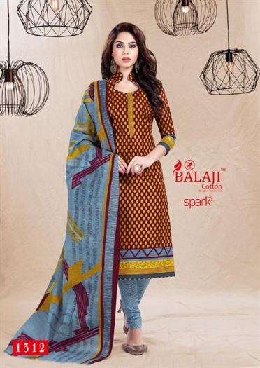 Balaji present Spark vol 13 Cotton Printed Dress Material catalogue