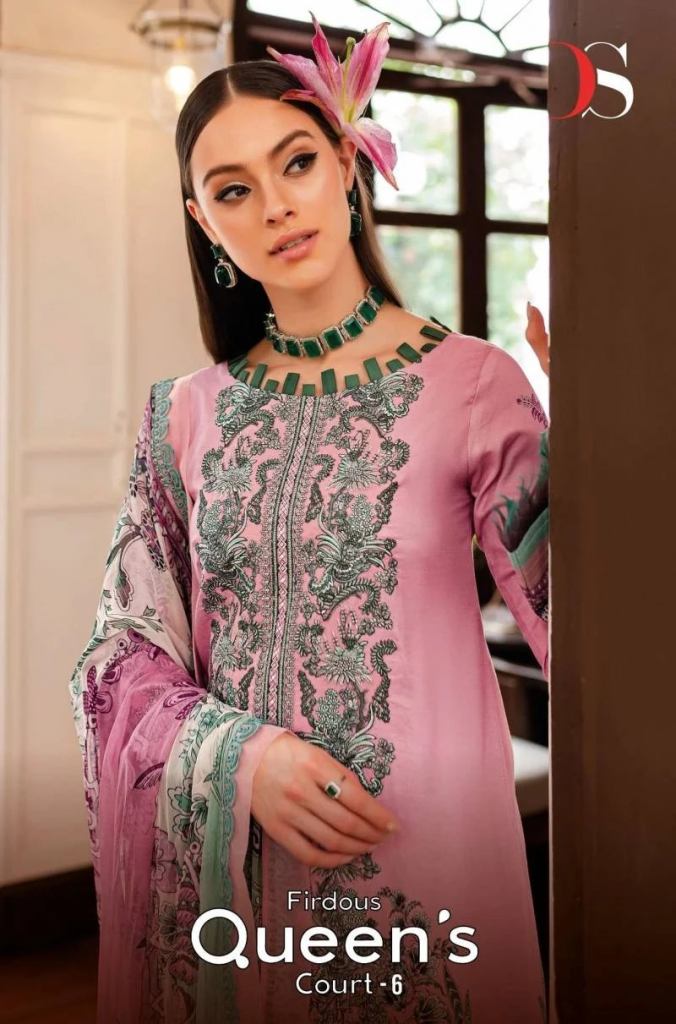 Deepsy Firdous Queens Court 6 Cotton Printed Pakistani Style Salwar Suit 