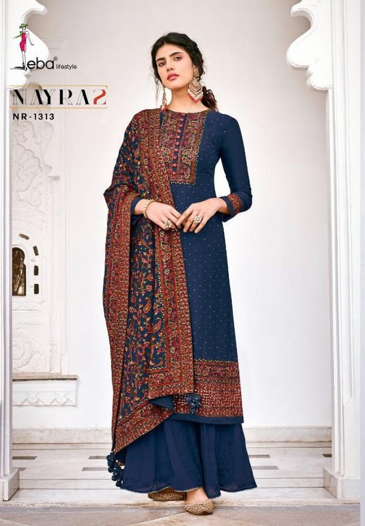Eba Lifestyle Nyra Vol 2 Pure Maheshwari Viscose Silk With Embroiderd Salwar Suit Catalog 