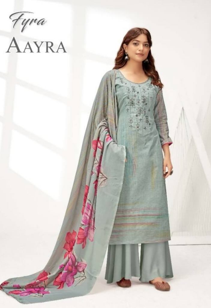 Fyra Aayra  Pure Cotton suits with  chiffon dupatta wholesale