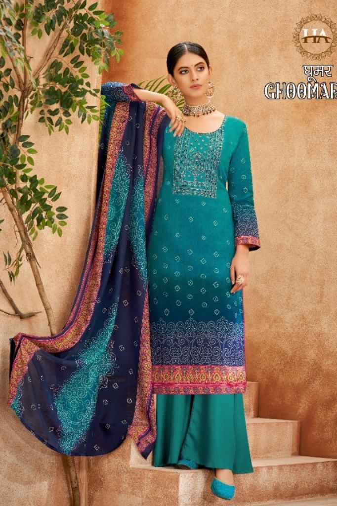 Harshit Ghoomar Jam Cotton printed Dress Material Collection