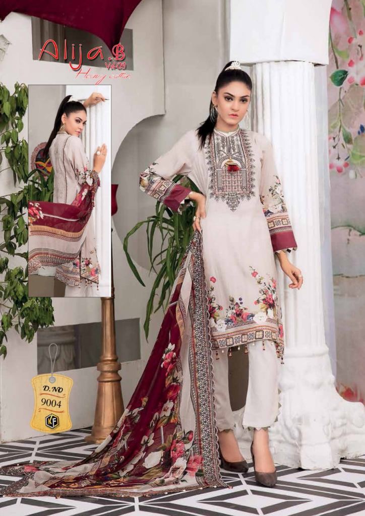 Keval Fab hit Alija B vol 9  Buy online karachi salwar suits dress material  with lawn cotton 