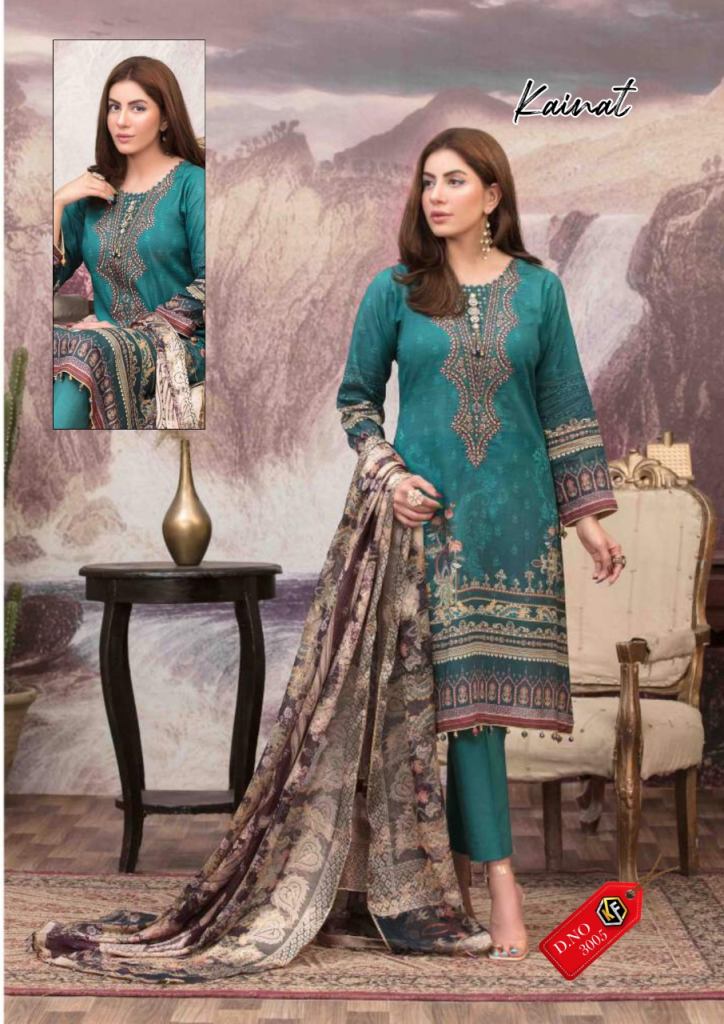 Keval Kainat vol 3 Luxury Lawn Printed Karachi Dress Material 