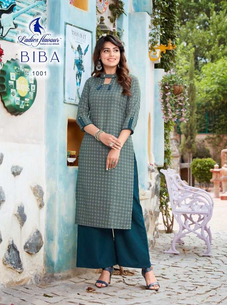 Ladies Flavour  BIba  Casual Wear Stylish Kurti With Fancy Bottom Wholesale