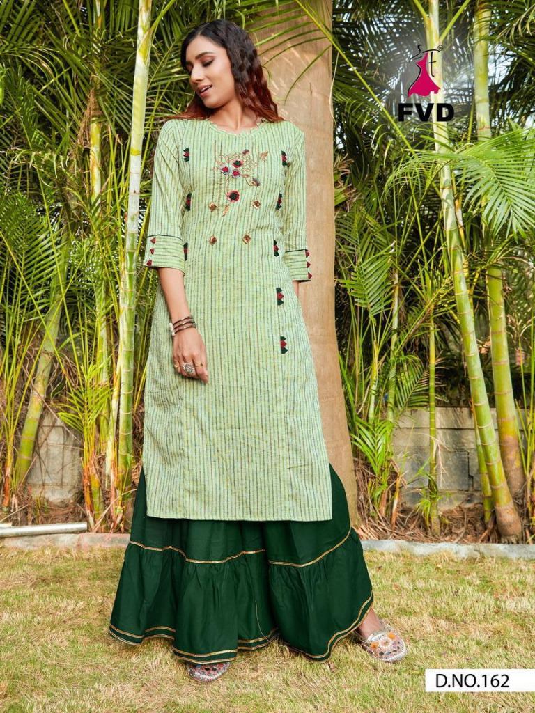 New Launched FVD  by City girl vol 1 Designer Kurti With sharara 