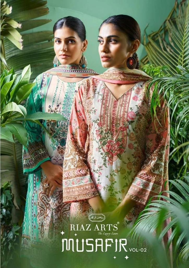 Riaz Arts Musafir Vol 2 Cotton Printed Pakistani Style Salwar Suit 