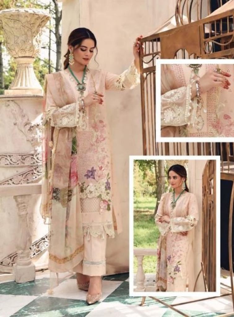 Saniya Rouche vol 8 Cambric Cotton embroidery Designer Pakistani Salwar Kameez collection 