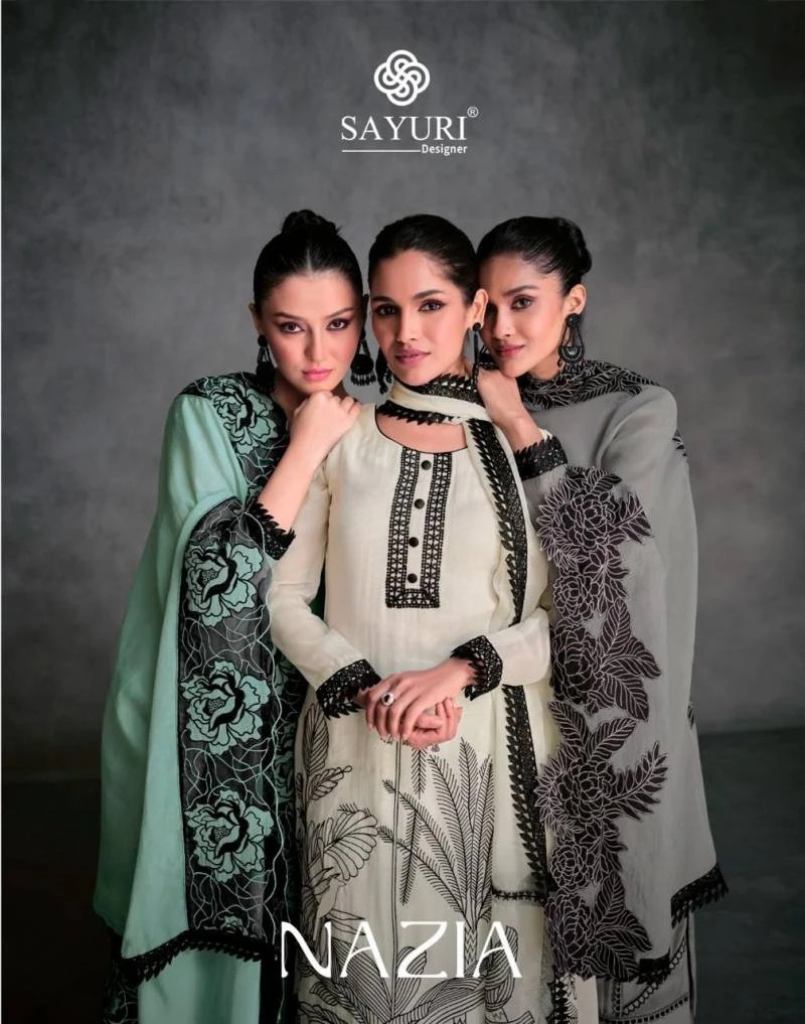 Sayuri Nazia Silk Organza Designer Pakistani Style Salwar Suit 
