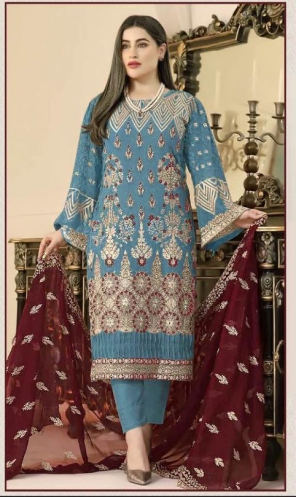 Zarqash Z 3021 Georgette Pakistani Suit Collection