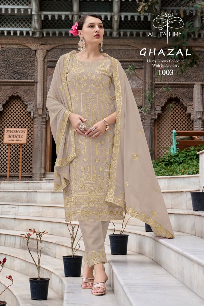 Al Fathima Ghazal Georgette Pakistani party wear suits