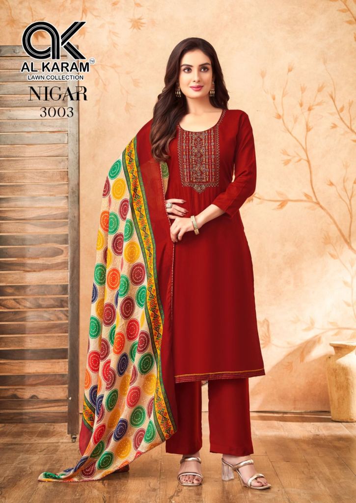 Al Karam Nigar Vol 3 Designer Dress Material