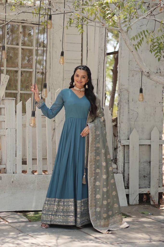 Anamika Vol 68 Gown With Dupatta