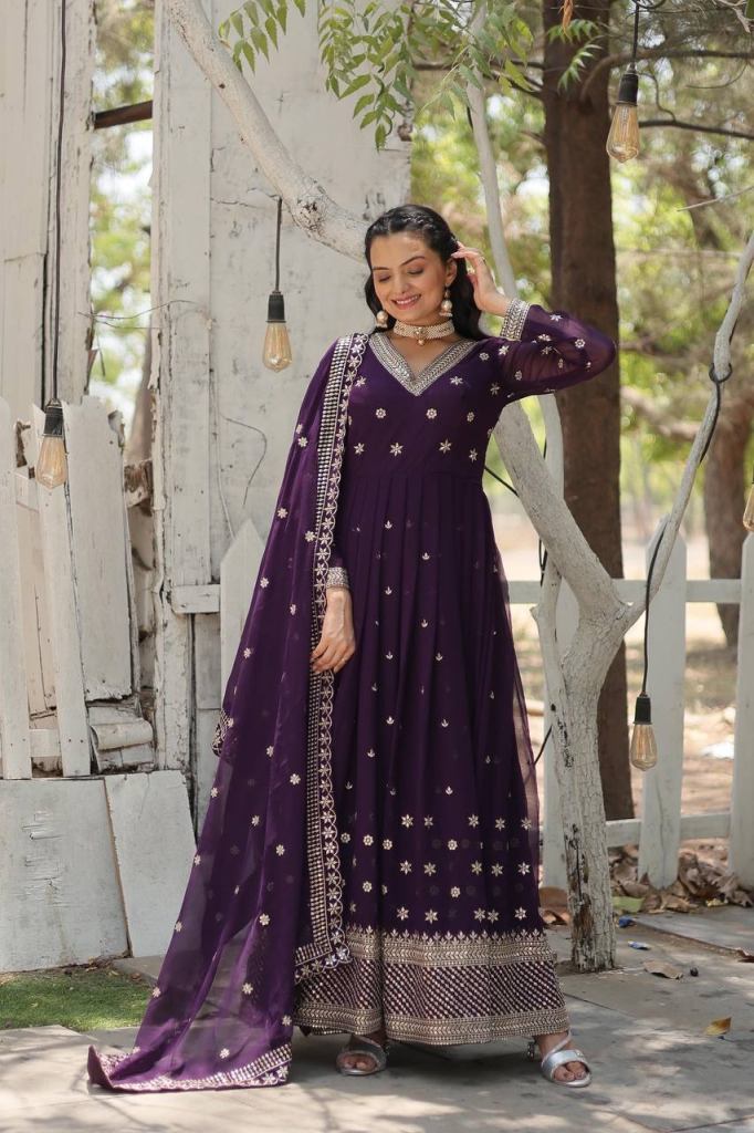 Anamika Vol 69 Gown With Dupatta
