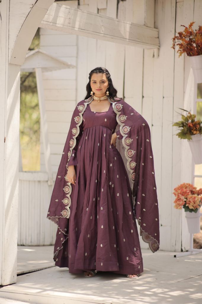 Anamika Vol 74 Gown With Dupatta