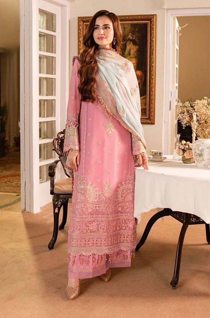 Anamsa 579 Georgette Pakistani lawn suits wholesale