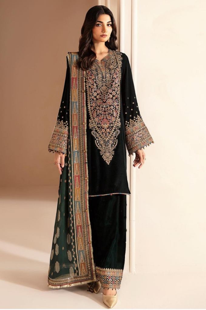 Anamsa 597 Velvet Embroidered Bulk salwar suits