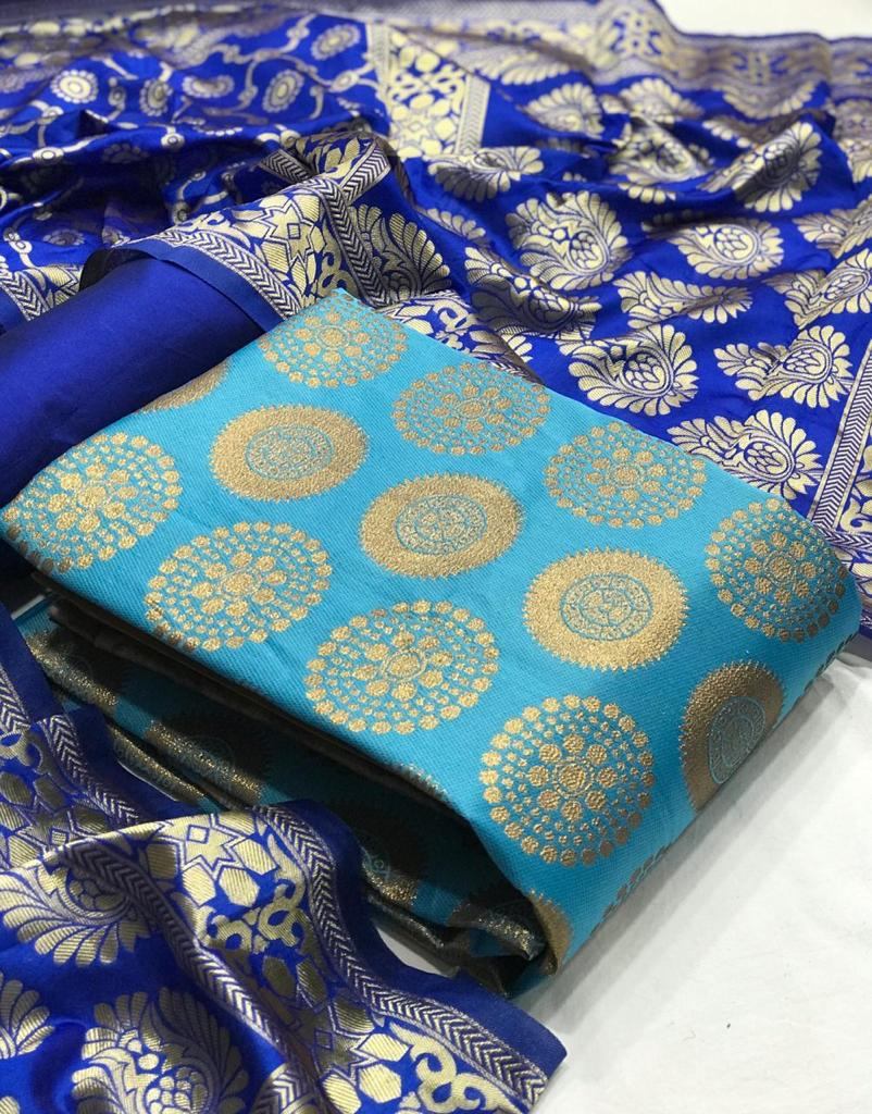 Onella Boutique - Kashi Banarasi Dress Materials Package Contains: Top,  Bottom, Dupatta Fabric: Top - Pure Kashi Banaras Bottom - Silk Dupatta -  Pure Kashi Banaras Size: Top - 2.25m Bottom -
