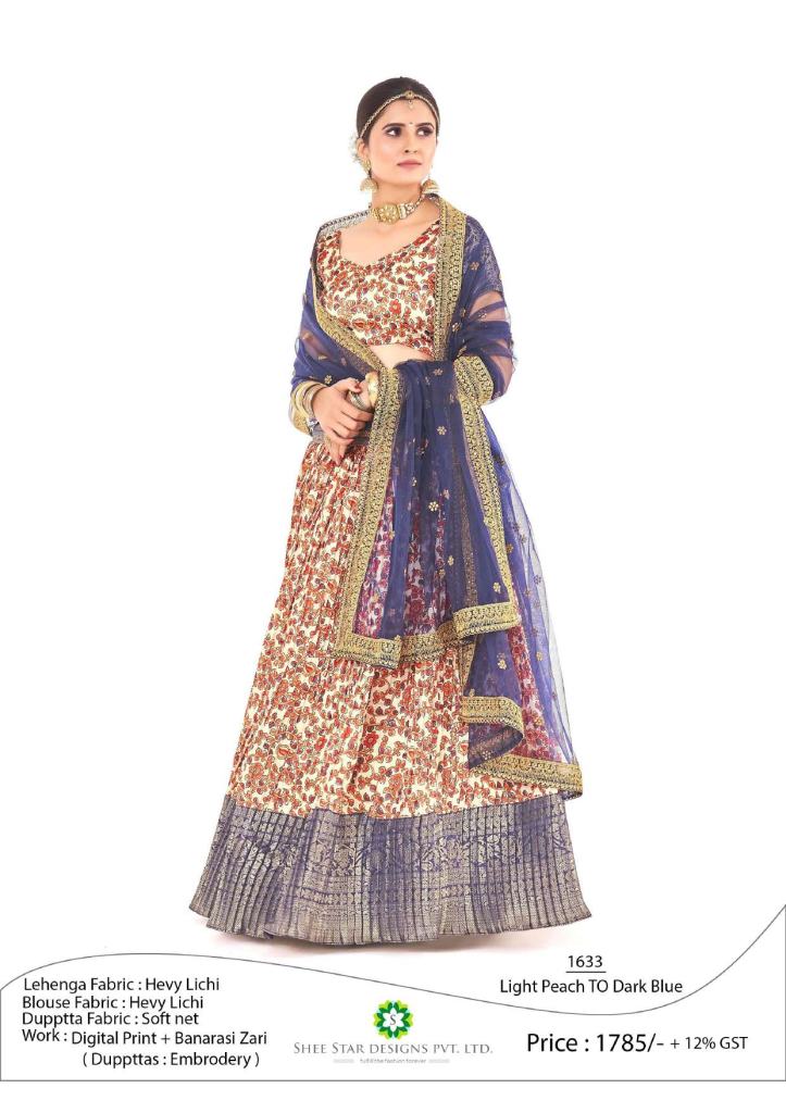 Cobalt Blue and Peach Lehenga Set - Indian Bridal & Wedding Outfit –  CUSTUMISE DREAM | Designer Bridal Lehengas & Wedding Outfits