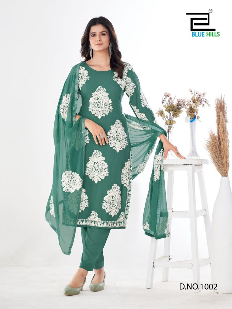 Blue Hills Madam Kurti Bottom With Dupatta