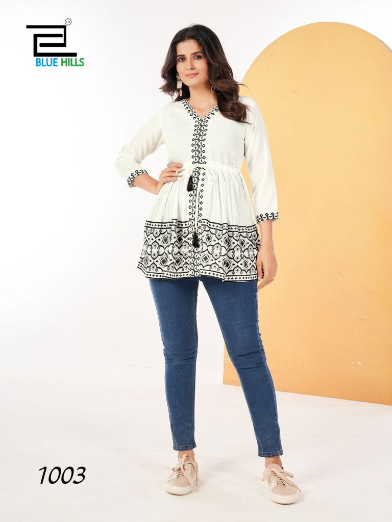 Blue Hills Mango India Rayon Fancy Top