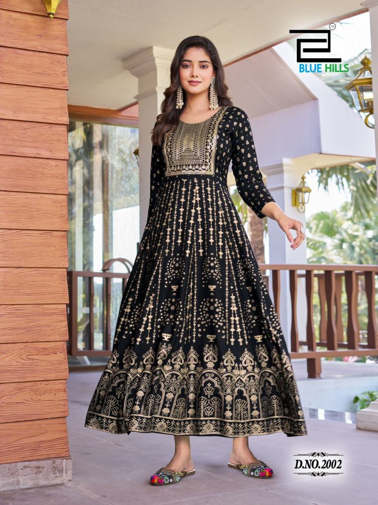 Blue Hills Pushpa 2 Printed Anarkali Gown