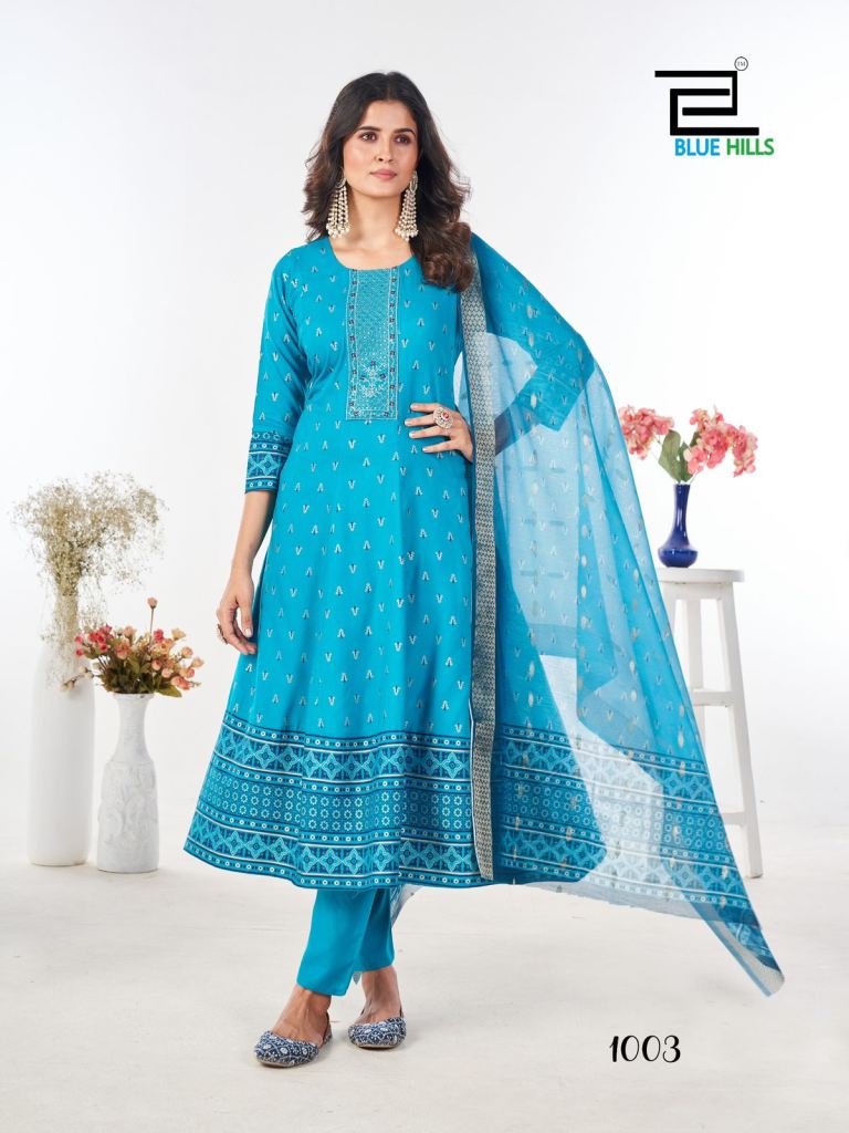 Blue Hills Stree Kurti Bottom With Dupatta