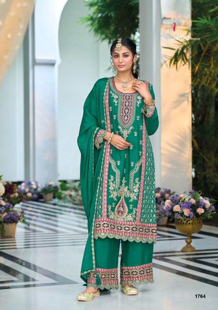 Eba Zohra Chinon Ready Made Suits