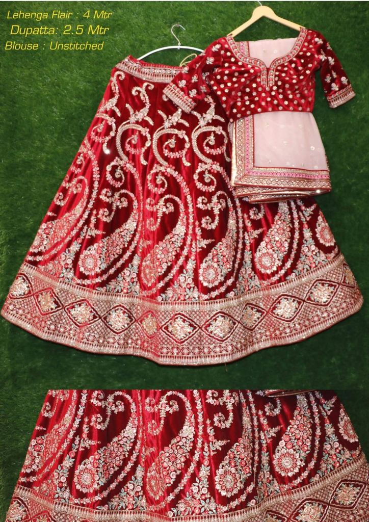 Fc 1806 Designer Wedding Wear Velvet Lehenga Collection, this collection  fabric is velvet