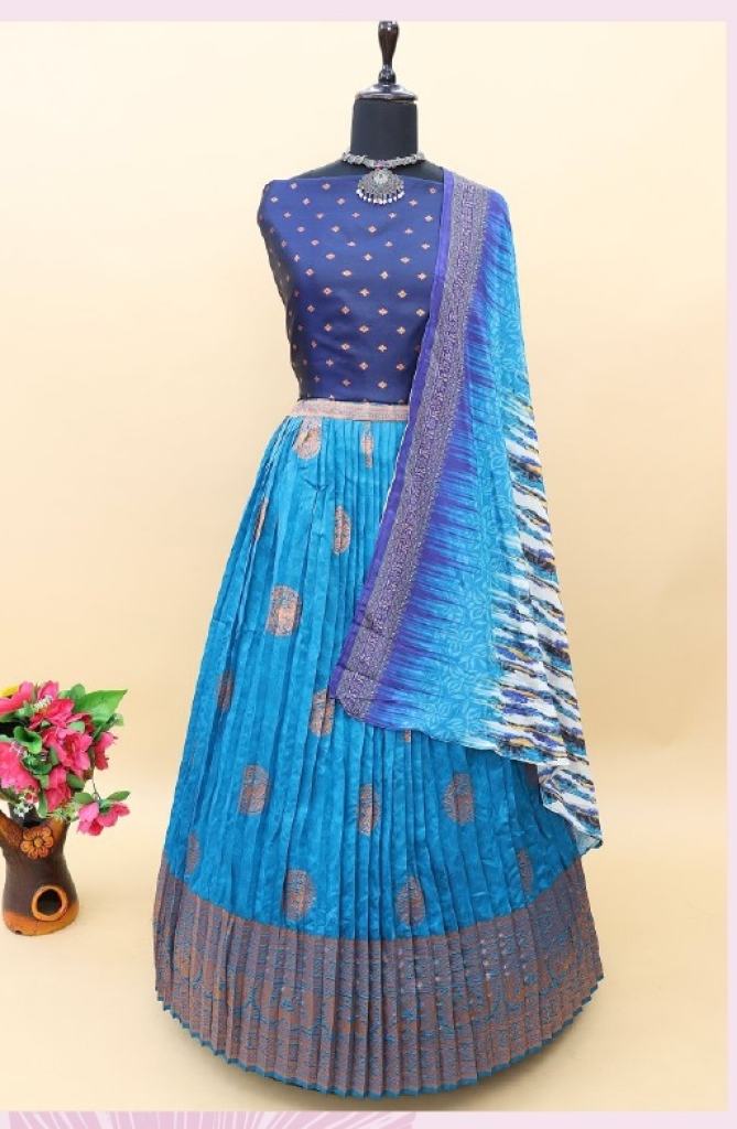 Red Color Banarasi silk weaving design lehenga choli collection