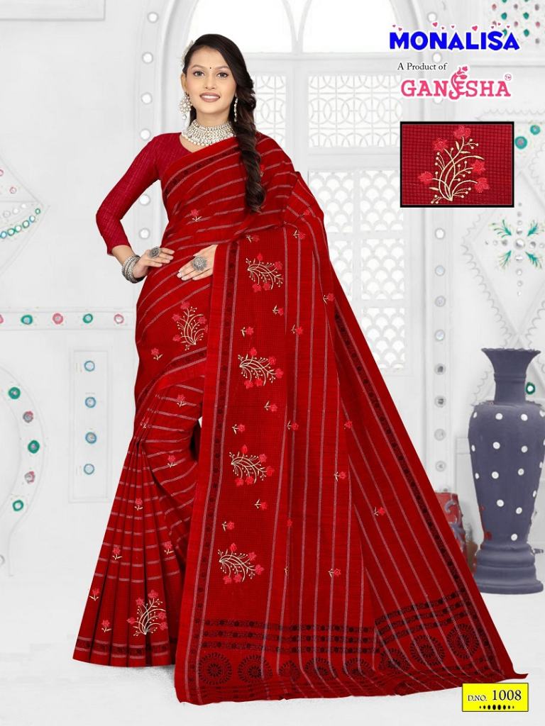 Ganesha Monalisa Vol 01 Printed Saree