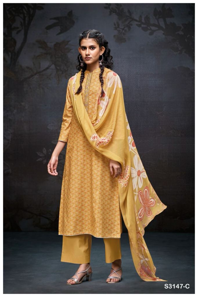 Ganga Aeisha Printed Salwar Suits