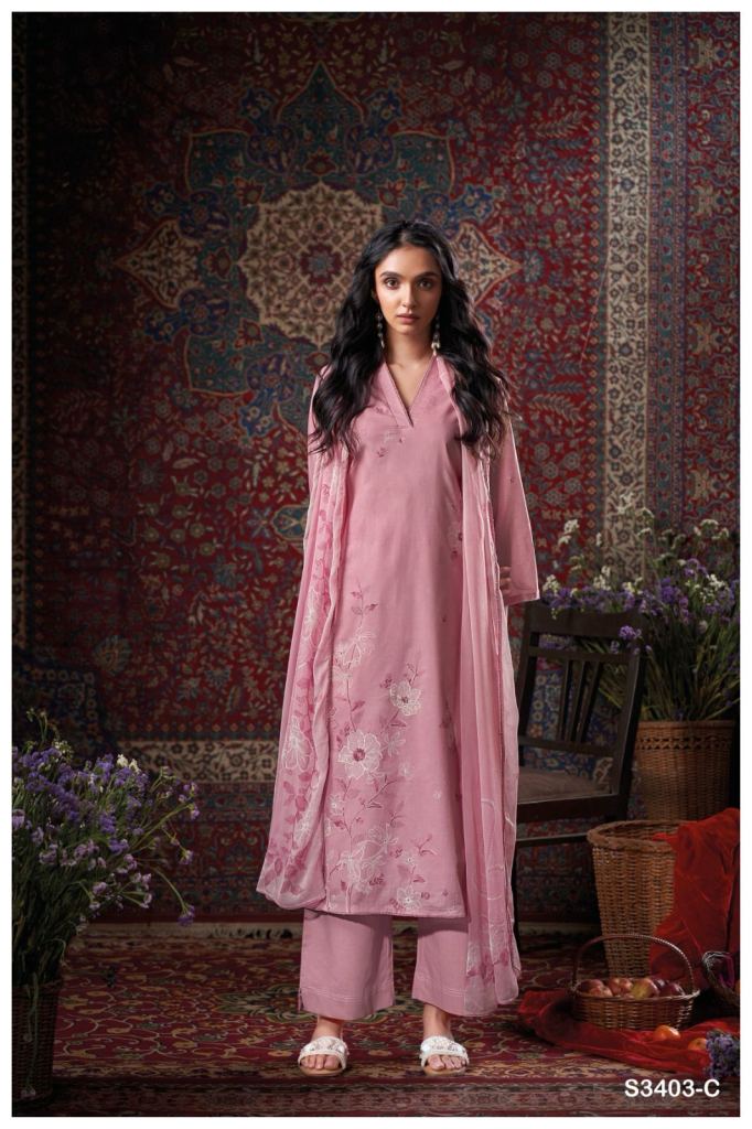 Ganga Eboni Printed Salwar Suit