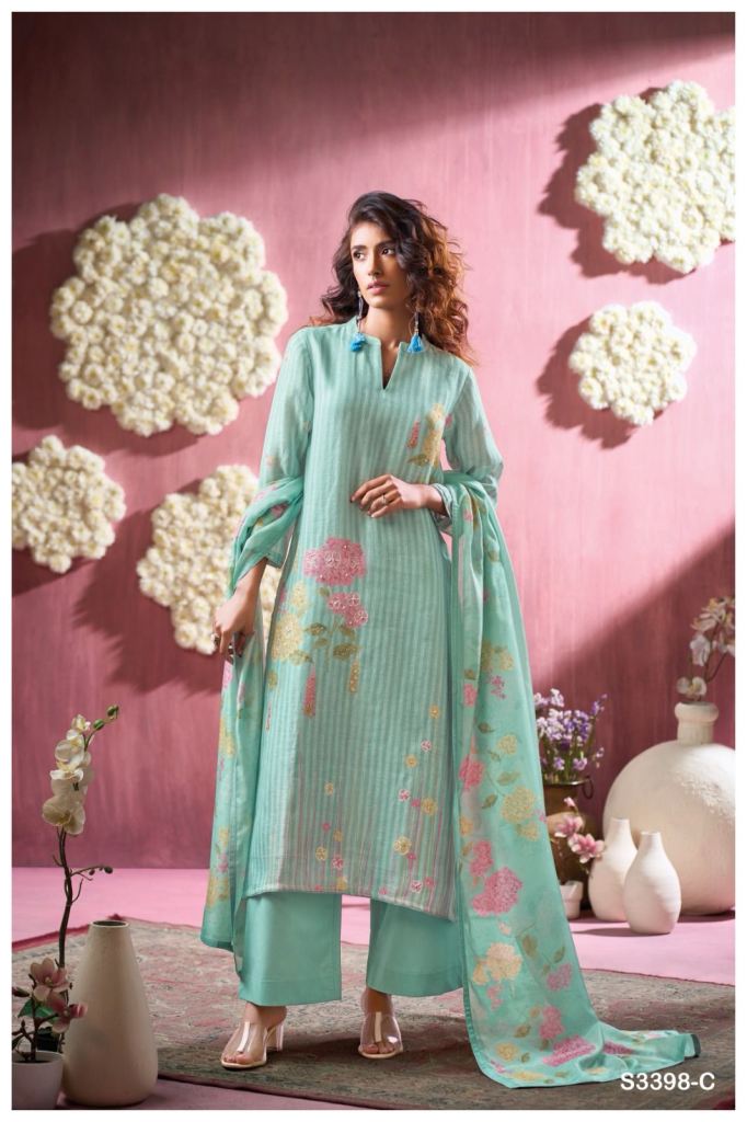 Ganga Georgie Printed Salwar Suit