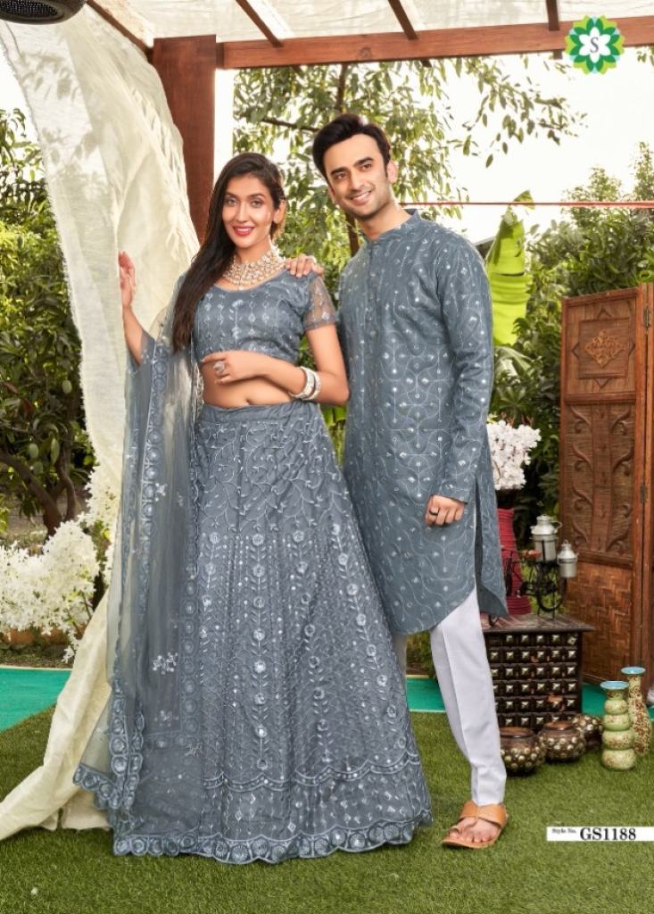 Grey Color Party Wear Straight Long Dress With Blue Printed Dupatta :: MY  SHOPPY LADIES WEAR