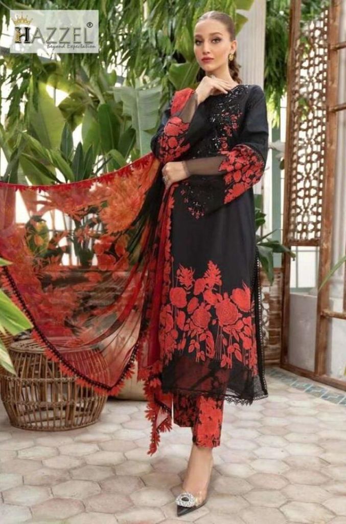 Hazzel 0143 Cotton Dupatta Salwar kameez wholesale market in Mumbai