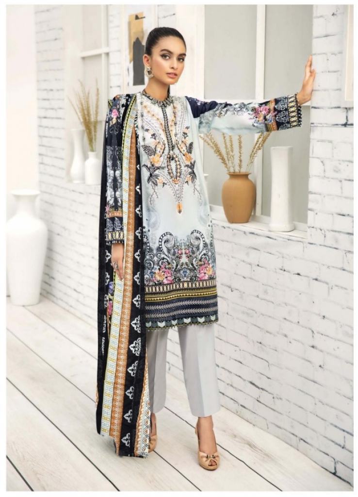 Iris vol 6 Karachi Dress Material, this catalog fabric is cotton,