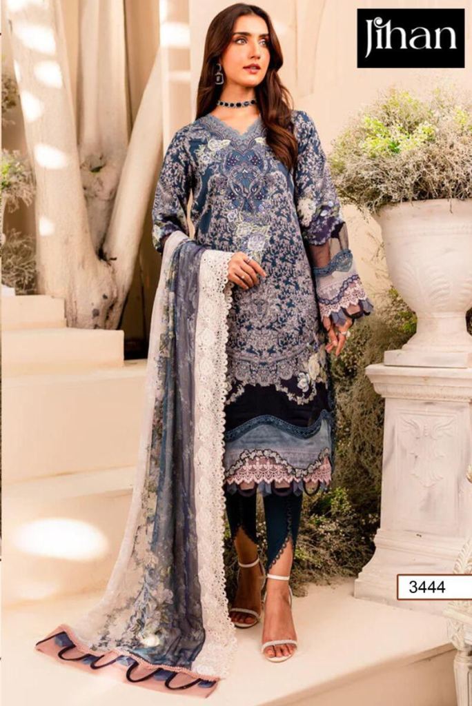 Jihan Needle Wonder Vol 3 Chiffon Dupatta Pakistani Suits