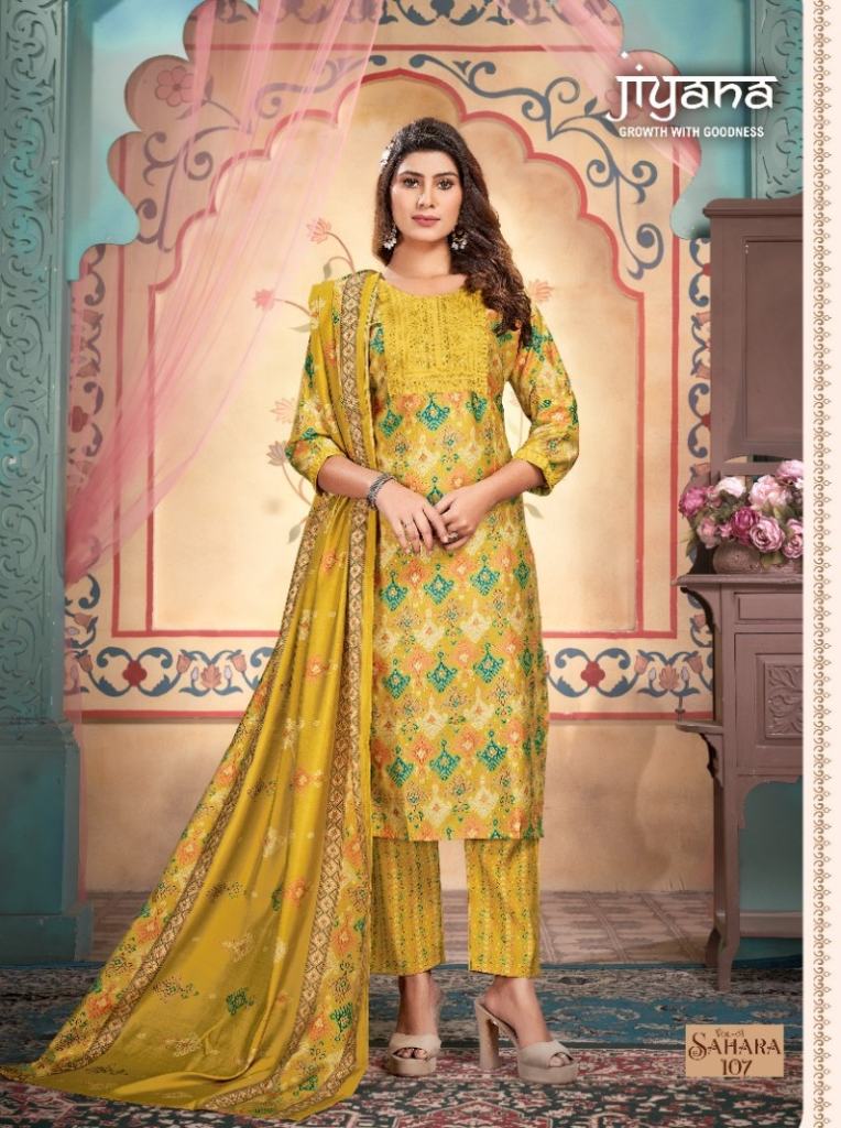 Jiyana Sahara Vol 4 Printed Kurti Bottom With Dupatta