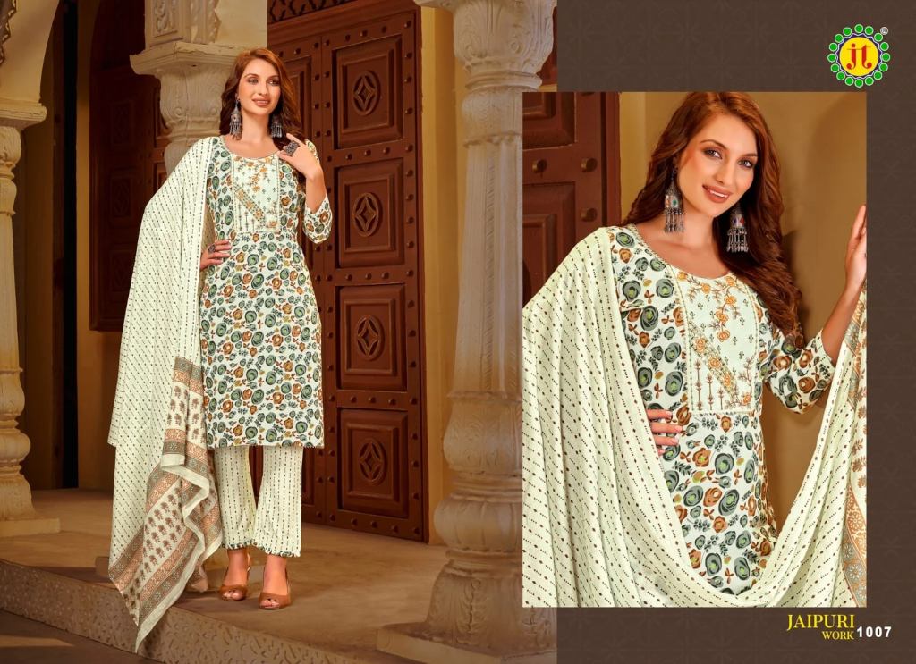 Shop Now Jt Jaipuri Work Rayon Embroidery Dress Material Collection Full  Catalog Available At Wholesale Rate