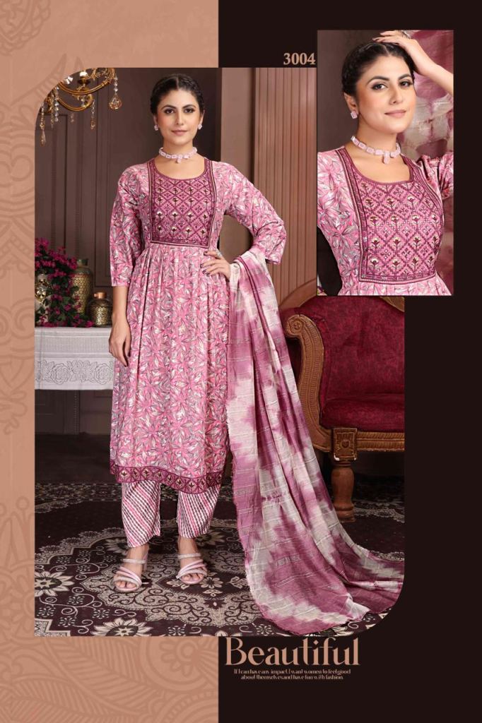 Kashida Devika Vol 1 Kurti Bottom With Dupatta