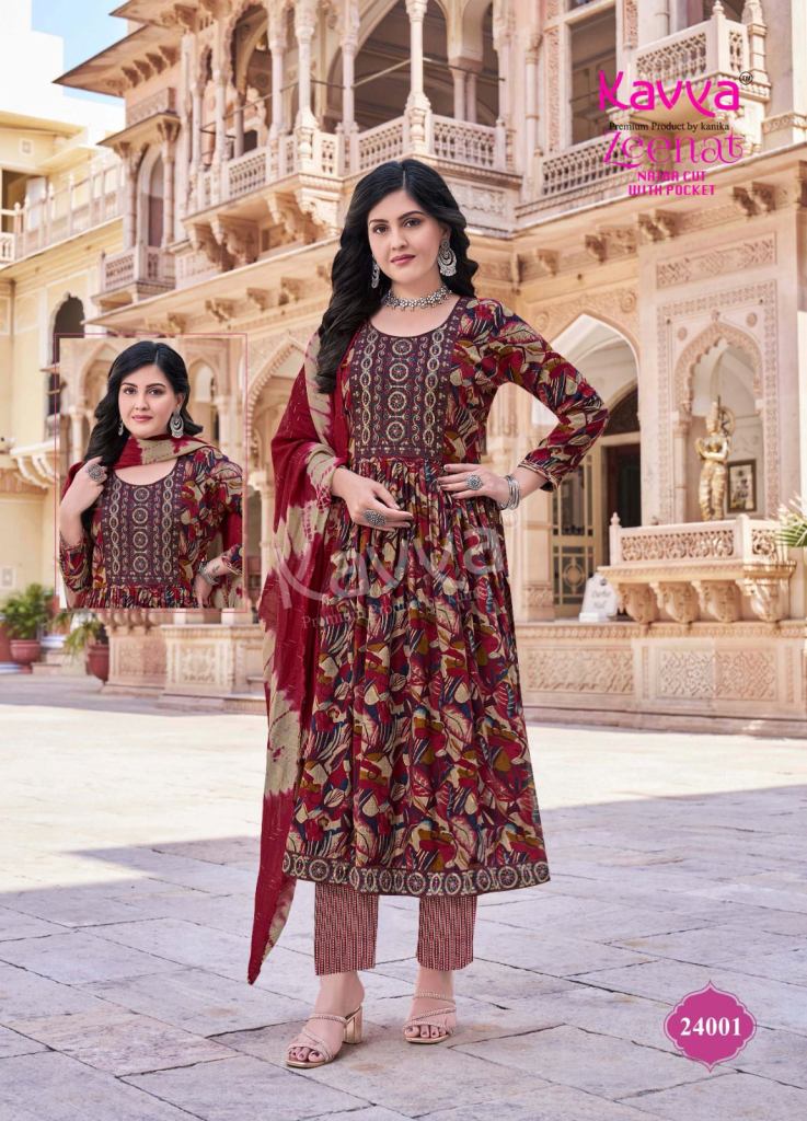 Kavya Zeenat Vol 24 Printed Kurti Bottom With Dupatta