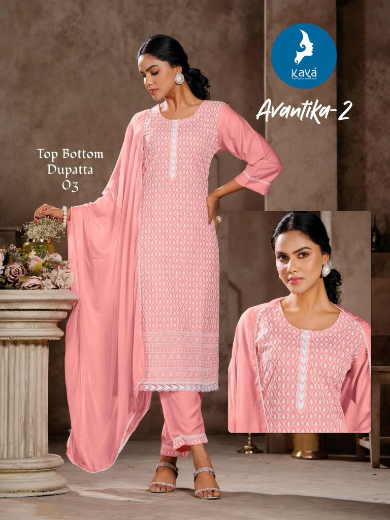 Kaya Avantika 2 Kurti Pant With Dupatta