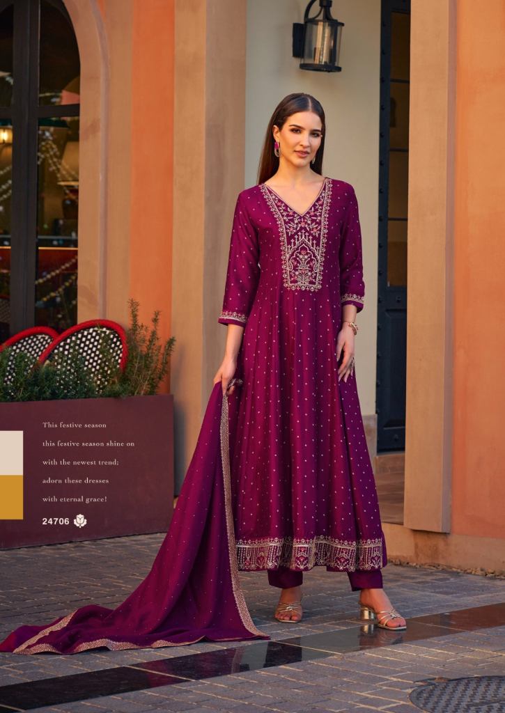 Lily And Lali Anarkali Top Bottom With Dupatta