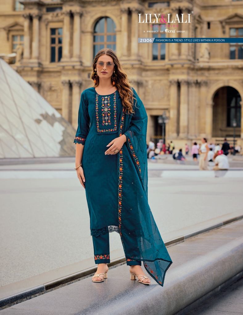 Lily And Lali Mrunal Fancy Top Bottom With Dupatta