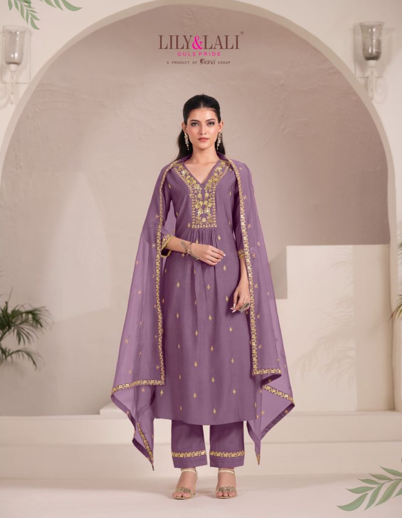 Lily And Lali Zari Kurti Bottom With Dupatta