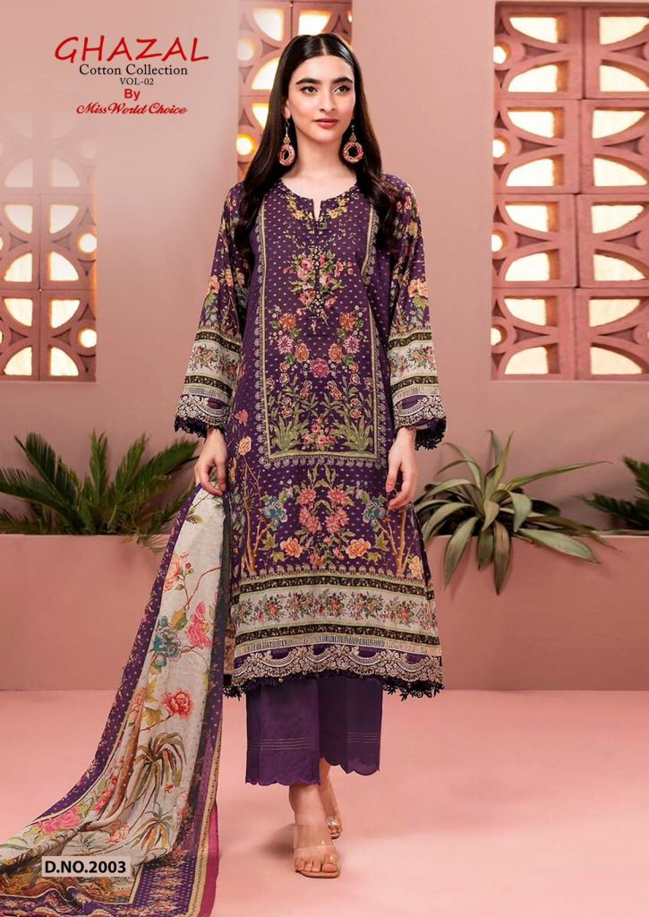 Miss World Choice Ghazal Vol 2 Dress Material