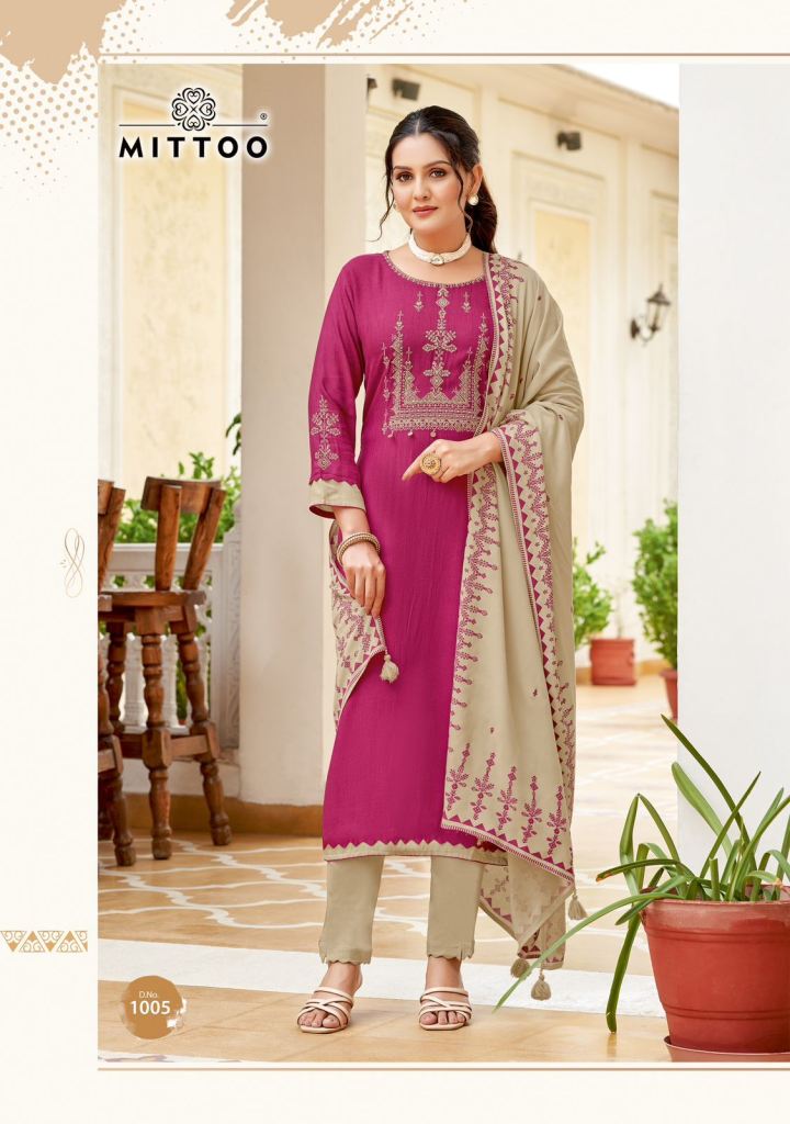 Mittoo Festiva Kurti Pant With Dupatta