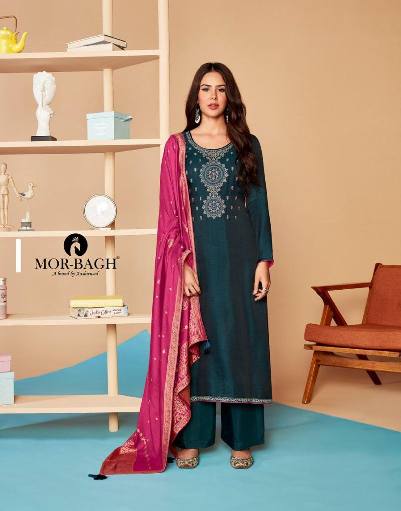 Mor Bagh Saaras Premium Linen Silk Designer Pakistani suits